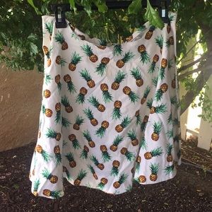 Tiki High Waisted Swing Skirt